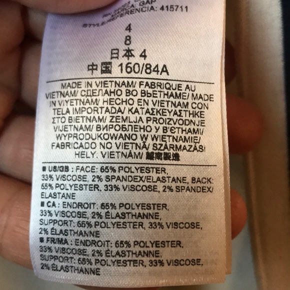 Striped scuba fit n flare dress size 4 (navy blue) - Picture 7 of 7